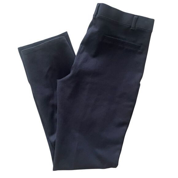 Quince Navy Ponte Straight Leg Pants Ultra Stretch Women’s Size Medium Ankle - Picture 5 of 8